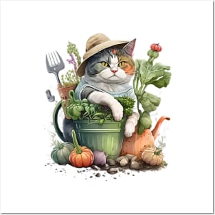 Sunday Cat Gardener Posters and Art